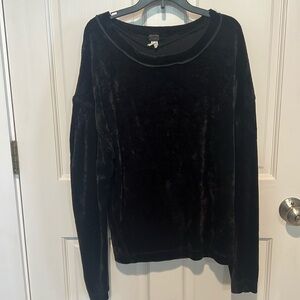 Free People Black Velvet sweater/top